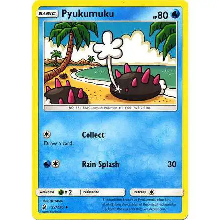 Pokemon Trading Card Game Sun & Moon Unified Minds Uncommon Pyukumuku #52