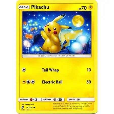 Pokemon Trading Card Game Sun & Moon Unified Minds Common Pikachu #56 [Reverse Holo] [Lightly Played]