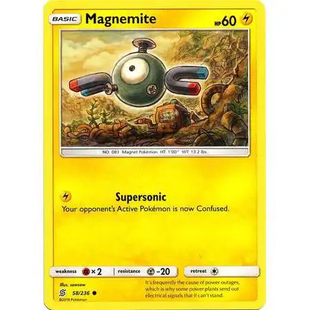 Pokemon Trading Card Game Sun & Moon Unified Minds Common Magnemite #58