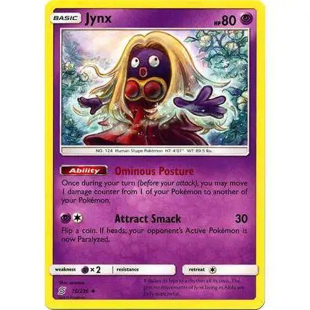 Pokemon Trading Card Game Sun & Moon Unified Minds Uncommon Jynx #76