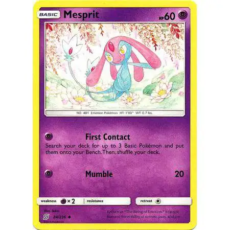 Pokemon Trading Card Game Sun & Moon Unified Minds Uncommon Mesprit #84