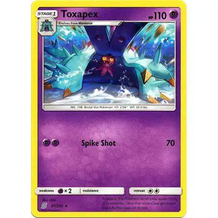 Pokemon Trading Card Game Sun & Moon Unified Minds Rare Toxapex #97