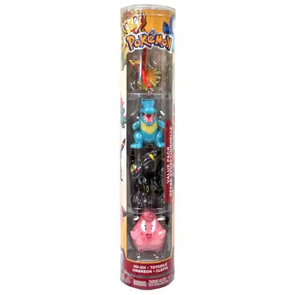 Pokemon Value Pack Exclusive Figure Set [Ho-oh, Totodile, Umbreon, & Cleffa]