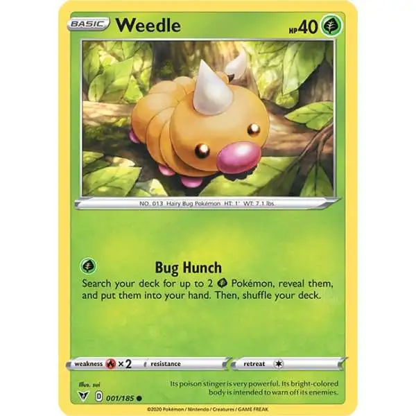 Pokemon Trading Card Game Sword & Shield Vivid Voltage Common Weedle #1