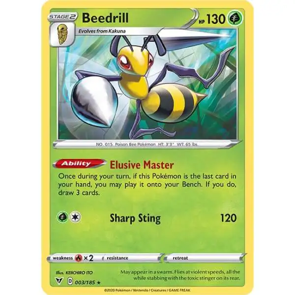 Pokemon Trading Card Game Sword & Shield Vivid Voltage Rare Beedrill #3