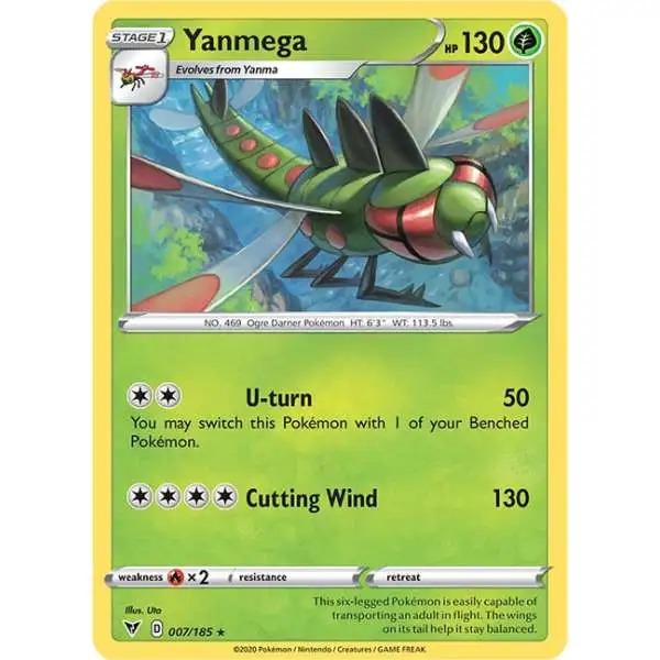 Pokemon Trading Card Game Sword & Shield Vivid Voltage Rare Yanmega #7