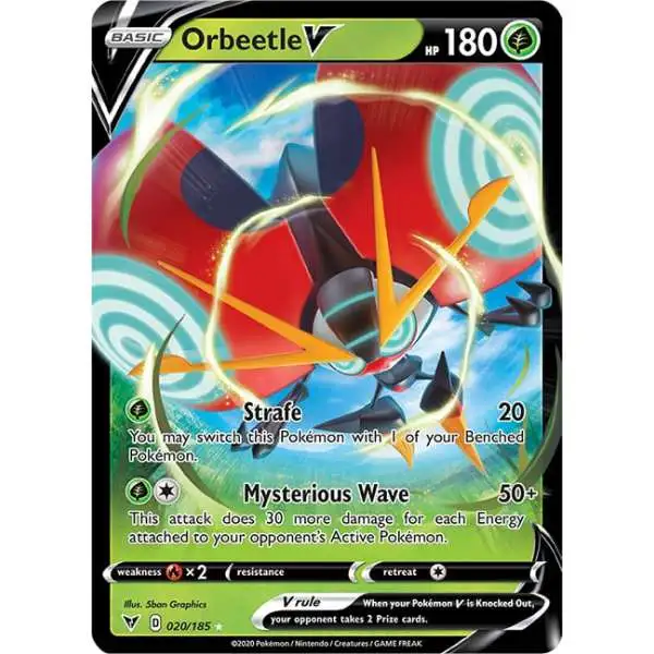 Pokemon Trading Card Game Sword & Shield Vivid Voltage Ultra Rare Orbeetle V #20