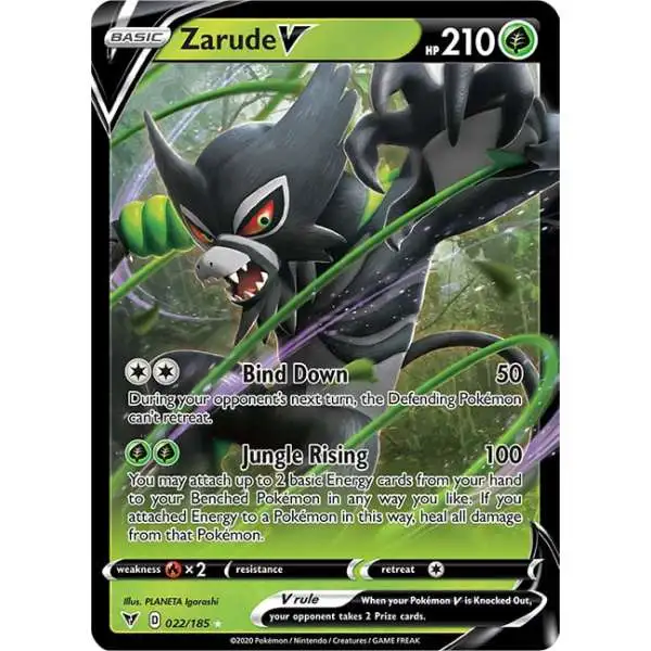 Pokemon Trading Card Game Sword & Shield Vivid Voltage Ultra Rare Zarude V #22