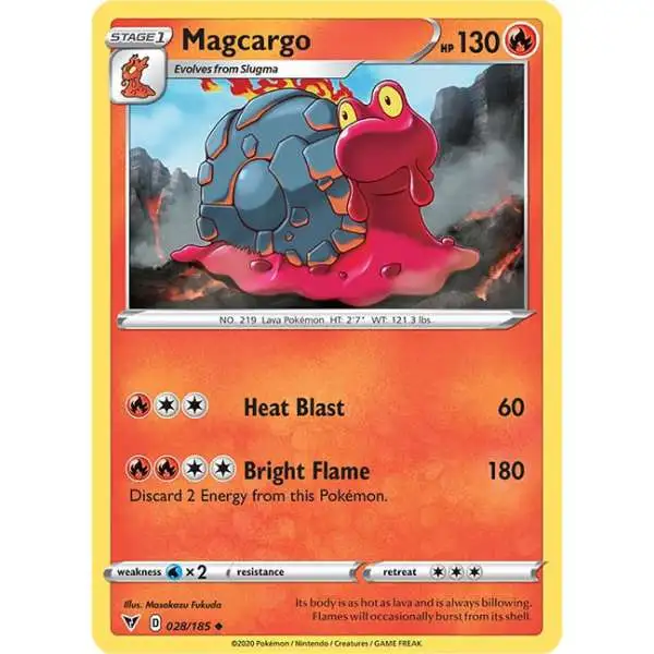 Pokemon Trading Card Game Sword & Shield Vivid Voltage Uncommon Magcargo #28