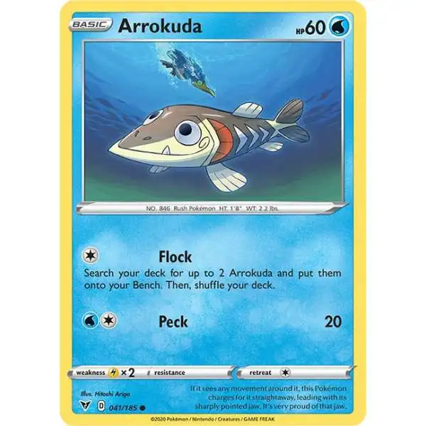 Pokemon Trading Card Game Sword & Shield Vivid Voltage Common Arrokuda #41