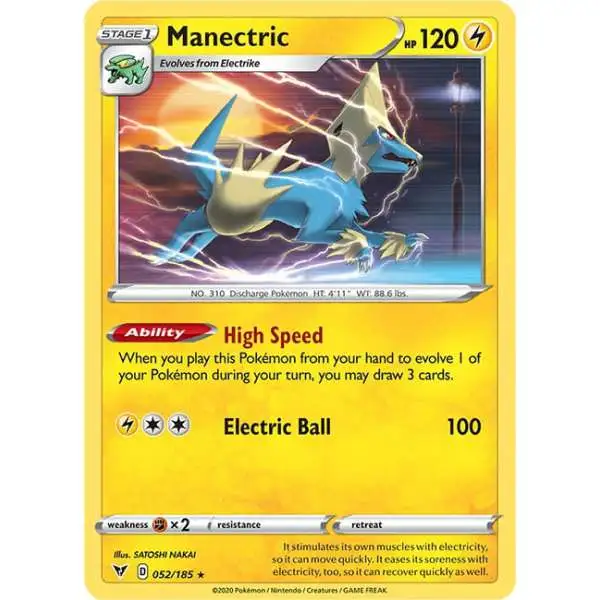 Pokemon Trading Card Game Sword & Shield Vivid Voltage Rare Manectric #52