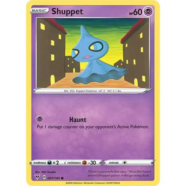 Pokemon Trading Card Game Sword & Shield Vivid Voltage Common Shuppet #67