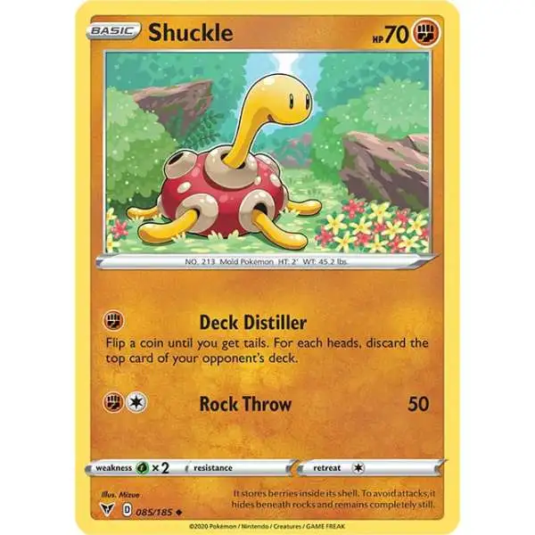 Pokemon Trading Card Game Sword & Shield Vivid Voltage Uncommon Shuckle #85