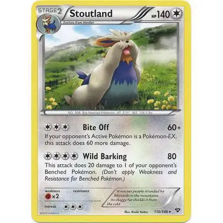 Pokemon Trading Card Game XY Base Set Rare Stoutland #110
