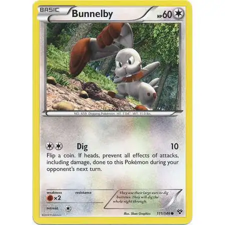 Pokemon Trading Card Game XY Base Set Common Bunnelby #111