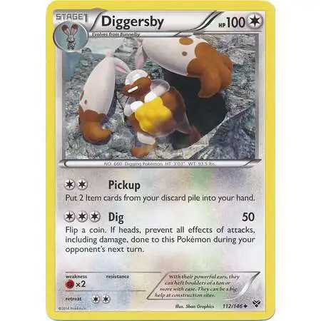 Pokemon Trading Card Game XY Base Set Uncommon Diggersby #112