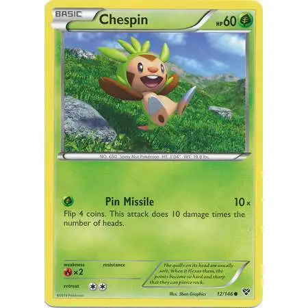 Pokemon Trading Card Game XY Base Set Common Chespin #12