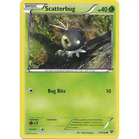 Pokemon Trading Card Game XY Base Set Common Scatterbug #15