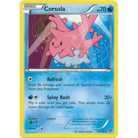 Pokemon Trading Card Game XY Base Set Uncommon Corsola #36