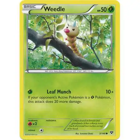 Pokemon Trading Card Game XY Base Set Common Weedle #3