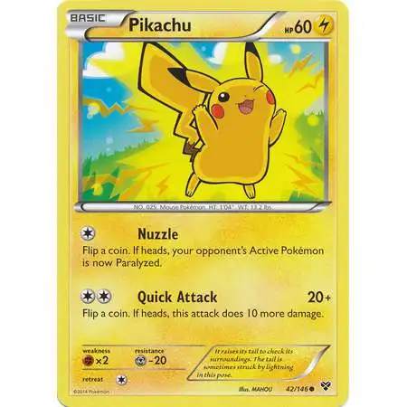 Pokemon Trading Card Game XY Base Set Common Pikachu #42