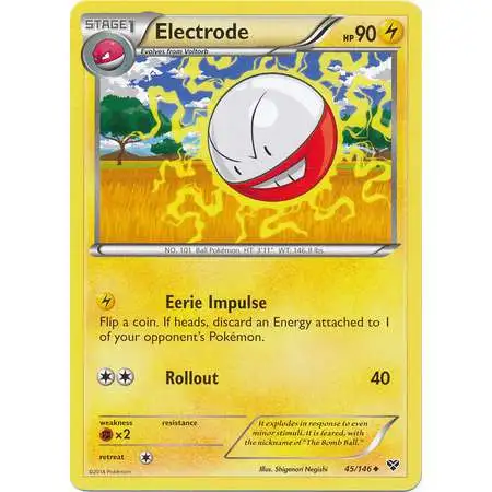 Pokemon Trading Card Game XY Base Set Uncommon Electrode #45 [Reverse Holo] [Lightly Played]