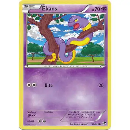 Pokemon Trading Card Game XY Base Set Common Ekans #47