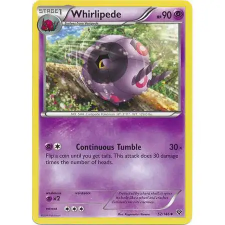 Pokemon Trading Card Game XY Base Set Uncommon Whirlipede #52