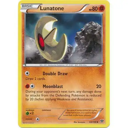 Pokemon Trading Card Game XY Base Set Uncommon Lunatone #63
