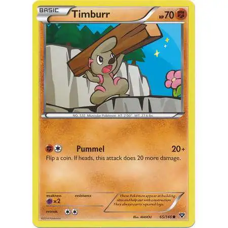 Pokemon Trading Card Game XY Base Set Common Timburr #65