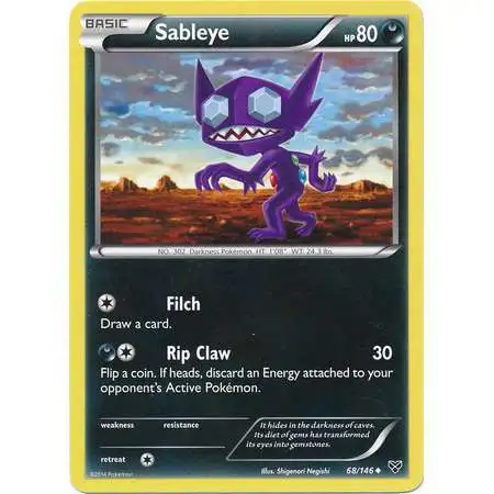 Pokemon Trading Card Game XY Base Set Uncommon Sableye #68