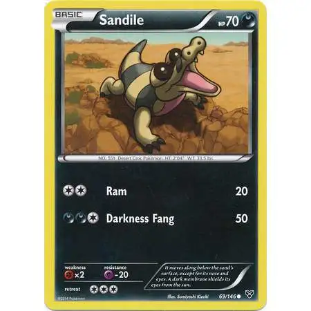 Pokemon Trading Card Game XY Base Set Common Sandile #69