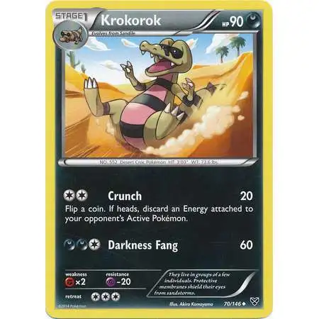 Pokemon Trading Card Game XY Base Set Uncommon Krokorok #70