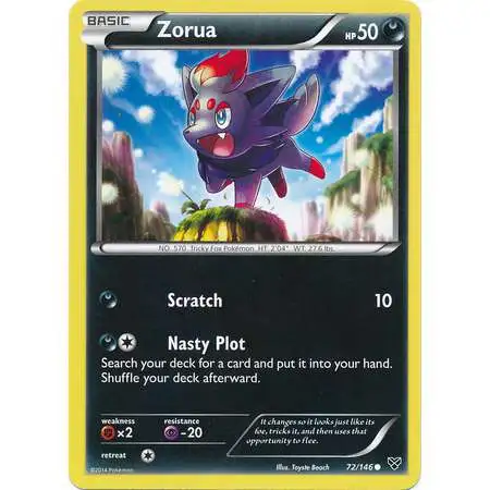 Pokemon Trading Card Game XY Base Set Common Zorua #72