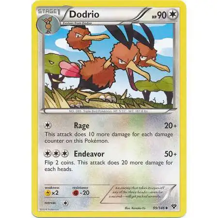 Pokemon Trading Card Game XY Base Set Uncommon Dodrio #99