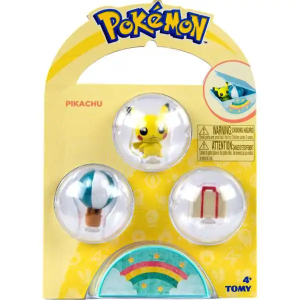 Pokemon Petite Pals Pikachu Mini Figure 3-Pack