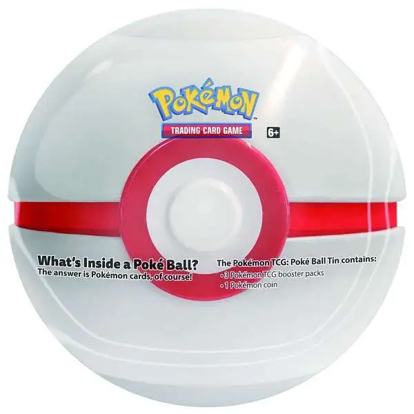 Pokemon 2019 Premier Ball Pokeball Tin Set [3 Booster Packs & Coin]