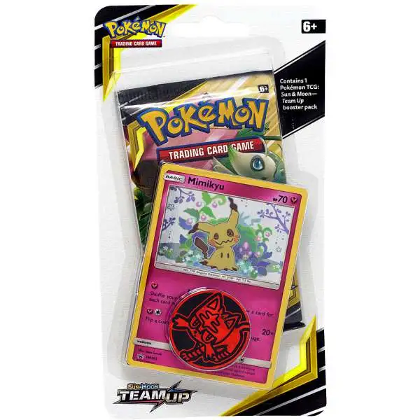 Pokemon Sun & Moon Team Up Mimikyu Checklane BLISTER Pack [Booster Pack, Promo Card & Coin]