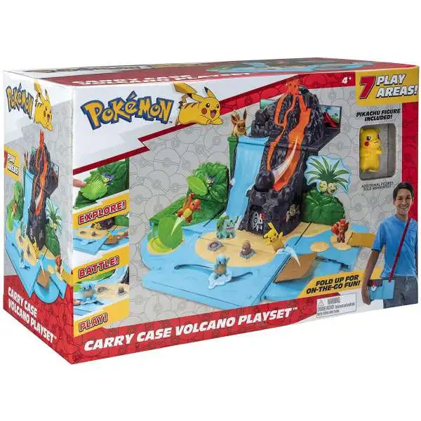 Pokemon Carry Case Volcano Playset [Includes Pikachu Figure!]