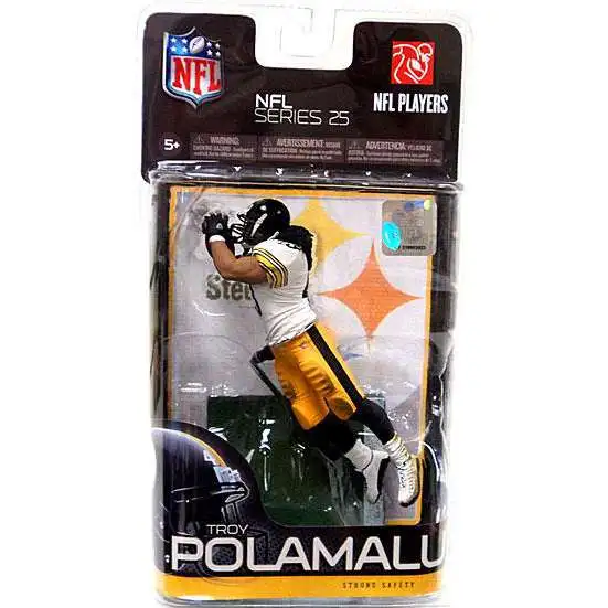 McFarlane Toys NFL Pittsburgh Steelers Sports Picks Football Series 25 Troy Polamalu Action Figure [White Jersey]