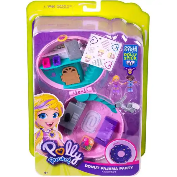 Polly Pocket Compact Donut Pajama Party Playset