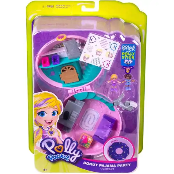 Polly Pocket Compact Donut Pajama Party Playset [Damaged Package]