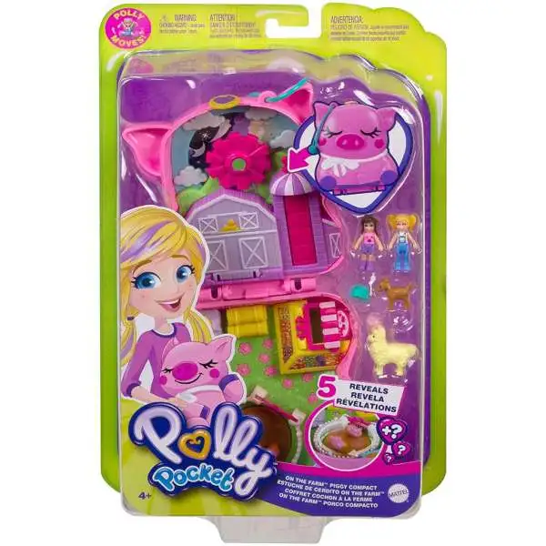 Polly Pocket Micro On the Farm Piggy Compact Playset