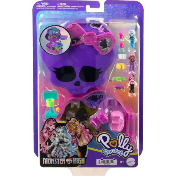 Polly Pocket Compact Monster High Playset [with Draculaura, Clawdeen Wolf & Frankie Stein Micro Figures!]