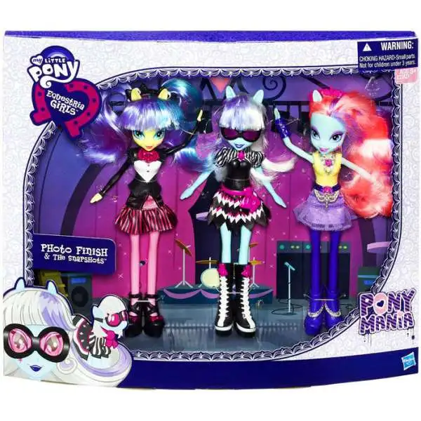 My Little Pony Equestria Girls Ponymania Photo Finish & The Snapshots 9-Inch Doll 3-Pack