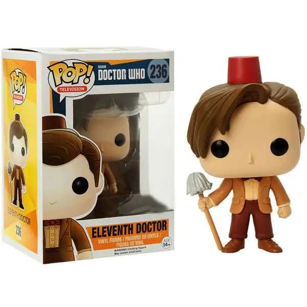 Funko Doctor Who POP! Television Eleventh Doctor Exclusive Vinyl Figure #236 [Red Fez Hat & Mop, Damaged Package]