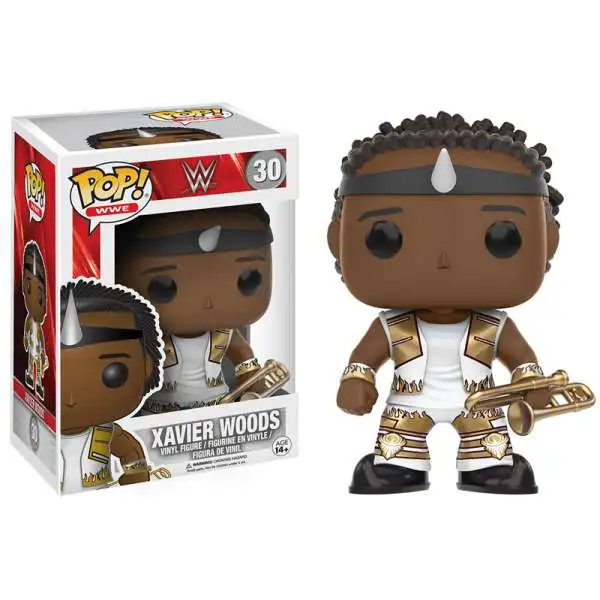 Funko WWE Wrestling POP! WWE Xavier Woods Vinyl Figure #30 [New Day, White Outfit, Damaged Package]