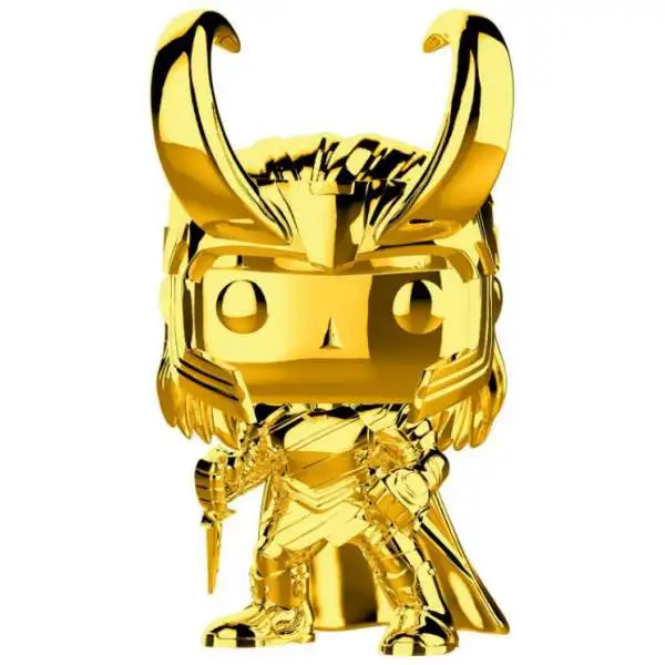 Funko Marvel Studios 10 POP! Marvel Loki Vinyl Bobble Head #376 [Gold Chrome, Loose]