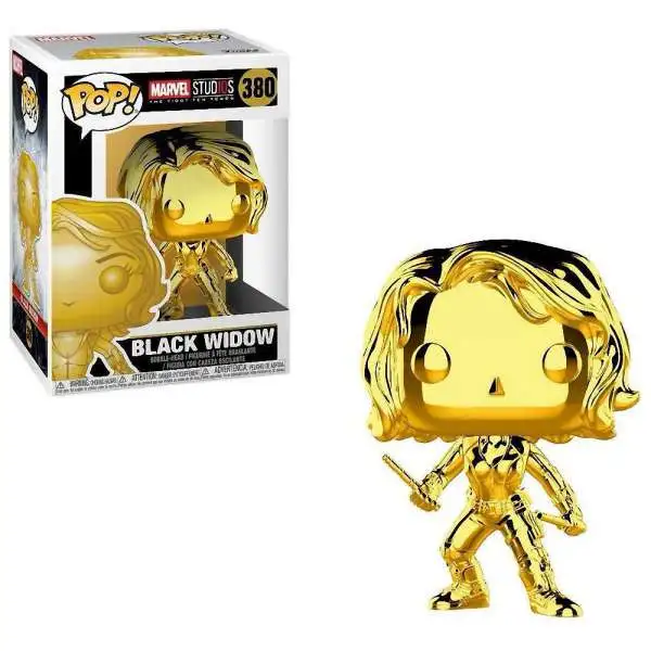 Funko Marvel Studios 10 POP! Marvel Black Widow Vinyl Bobble Head #380 [Gold Chrome]
