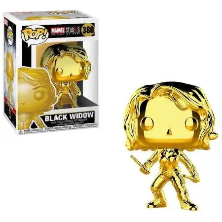Funko Marvel Studios 10 POP! Marvel Black Widow Vinyl Bobble Head #380 [Gold Chrome, Damaged Package]